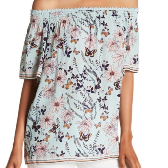 Max Edition Tops - Floral off the shoulder top